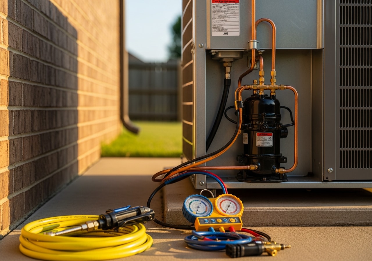 New air conditioning compressor installed during same-day repair service in Florence