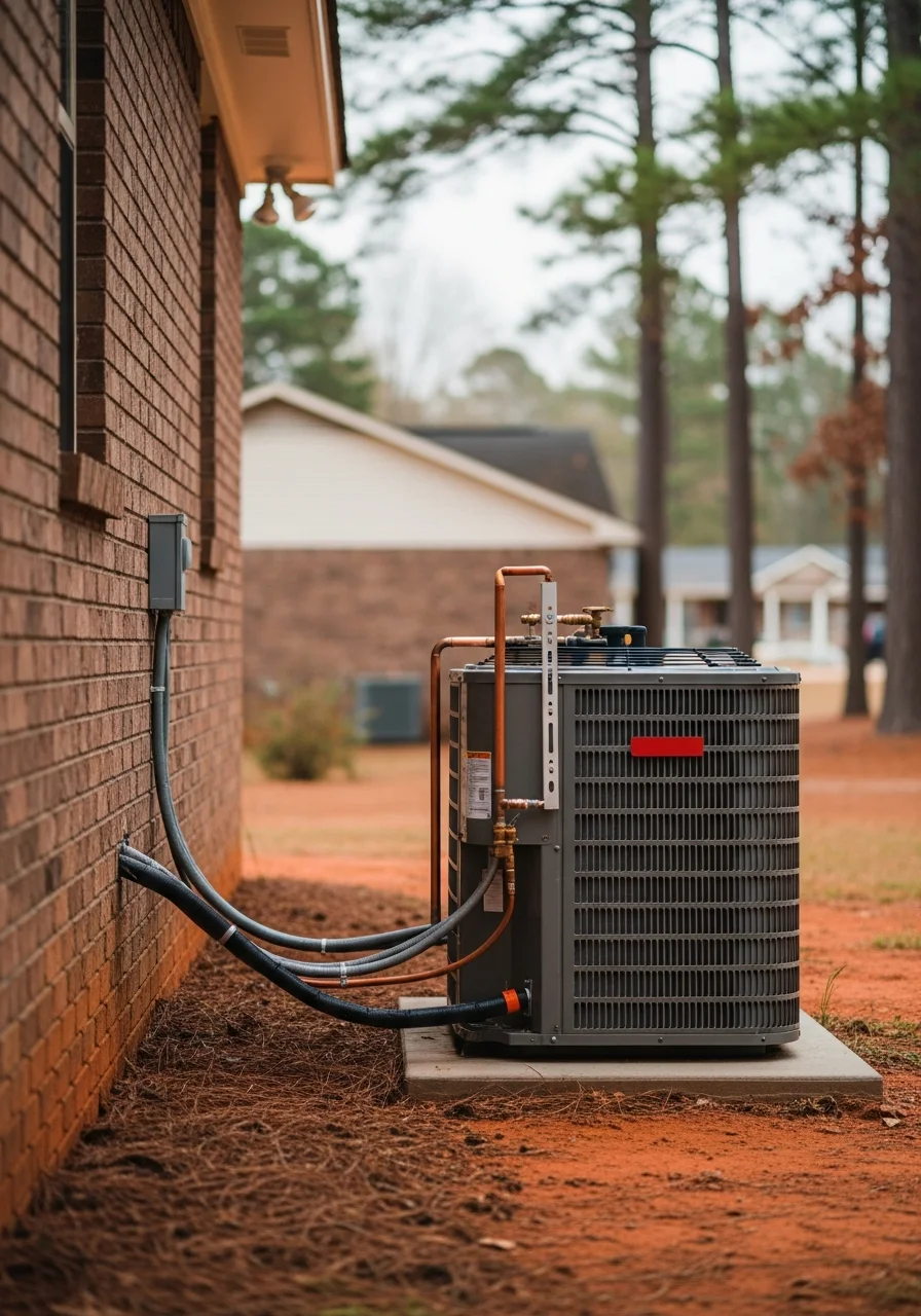 Residential home in Cherokee, AL with HVAC unit installation